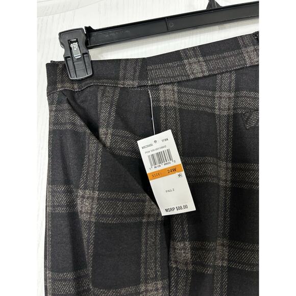 Democracy Ab Solution Pants High Rise Trouser Plaid Womens 24W Office Career - Picture 3 of 11